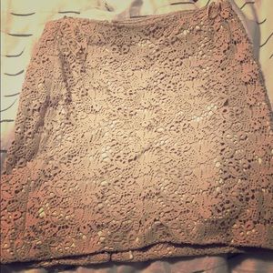 Beige lace skirt